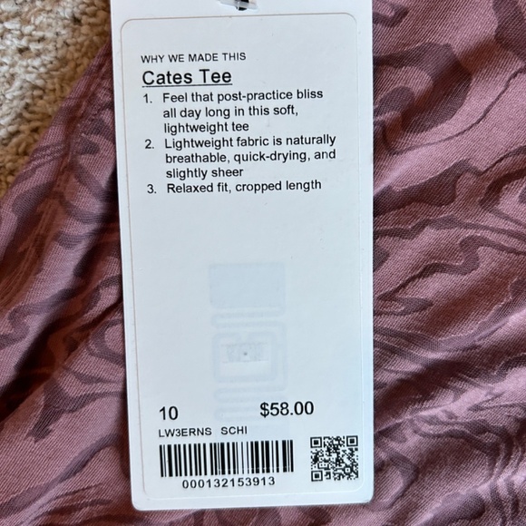 Lululemon Cates Tee *Veil Spiced Chai Size 10 - Picture 5 of 6